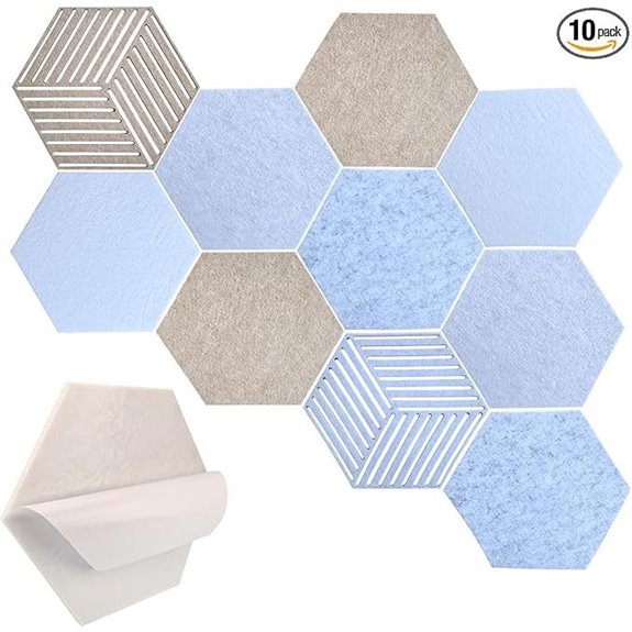 Hexagon Acoustic Panels 12 Self-Adhesive (10 Pack)