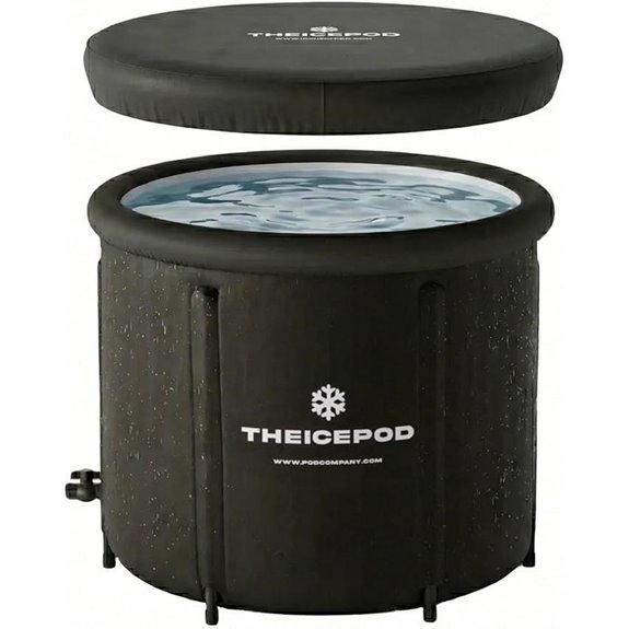 Pod Company Ice Bath Tub with Cover and Drain