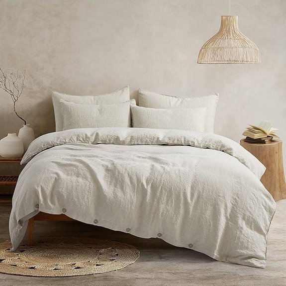 ATLINIA Flax Linen Duvet Cover Set (King)