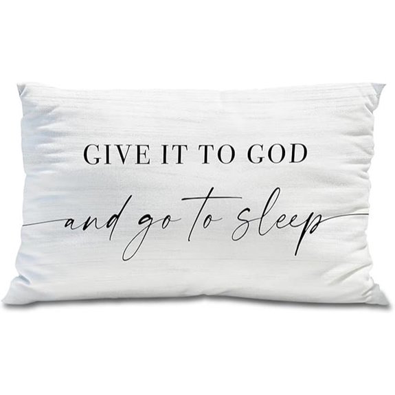 Knibeo God-Inspired Throw Pillow Cover 12x20 White