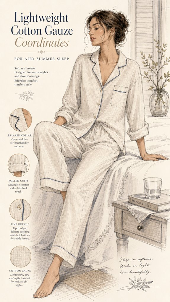 lightweight cotton gauze sleepwear