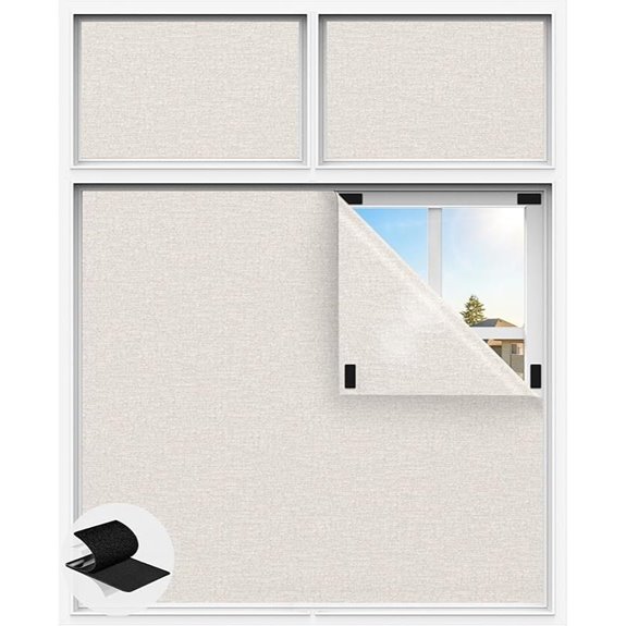 Linen Blackout Curtains 70 x 58 with Hooks