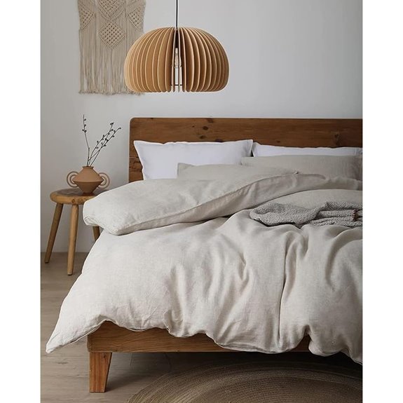 XIFA Linen Duvet Cover Set with Pillowcases