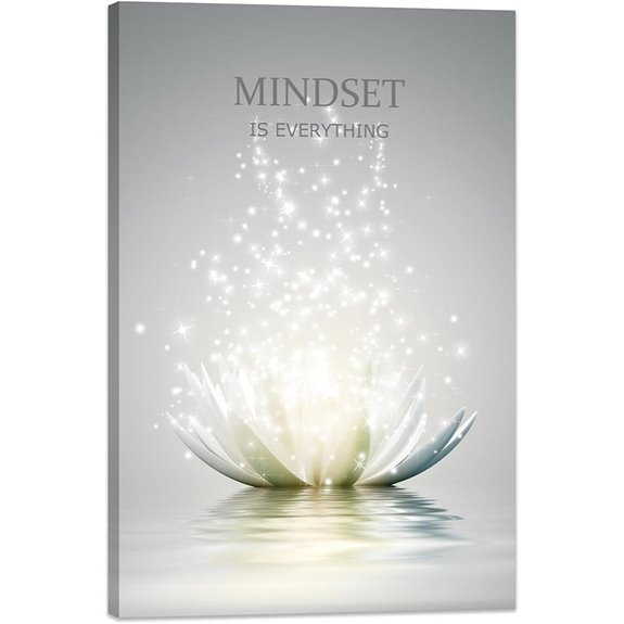 Lotus Flower Wall Art - Motivational Quotes Poster