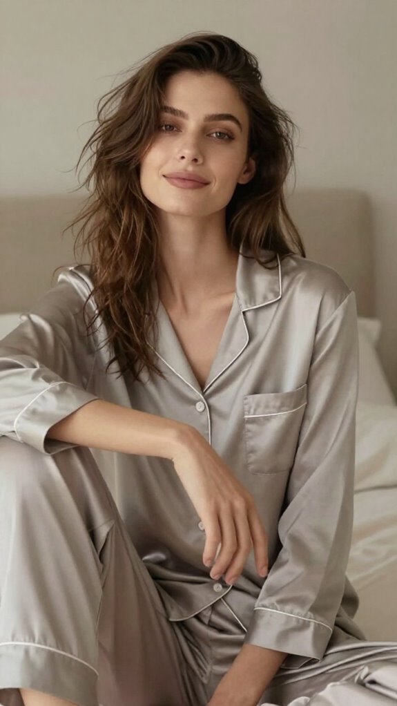 luxurious breathable silk pajamas