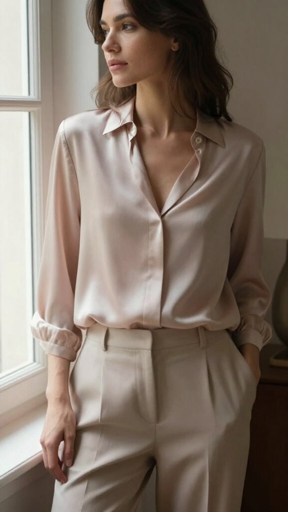 luxurious silky tailored elegance