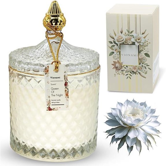 Luxury Queen of Night Scented Candle in Glass Jar
