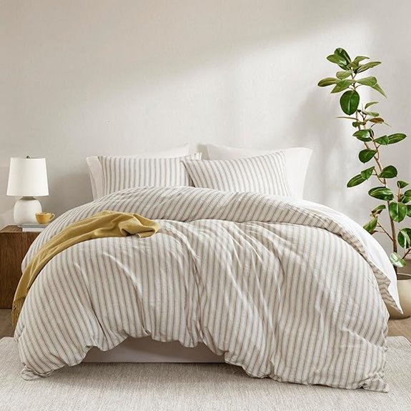 Madison Park Linen Cotton Duvet Cover Set Queen