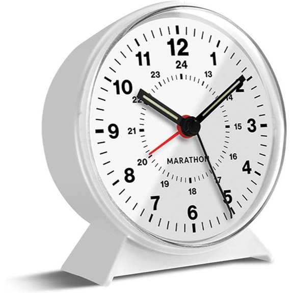 Marathon Wind-Up Alarm Clock Large Display No Power