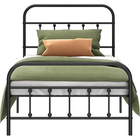 Kujielan Metal Bed Frame with Steel Slats