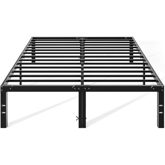 OLIXIS Metal Queen Bed Frame with Storage Space