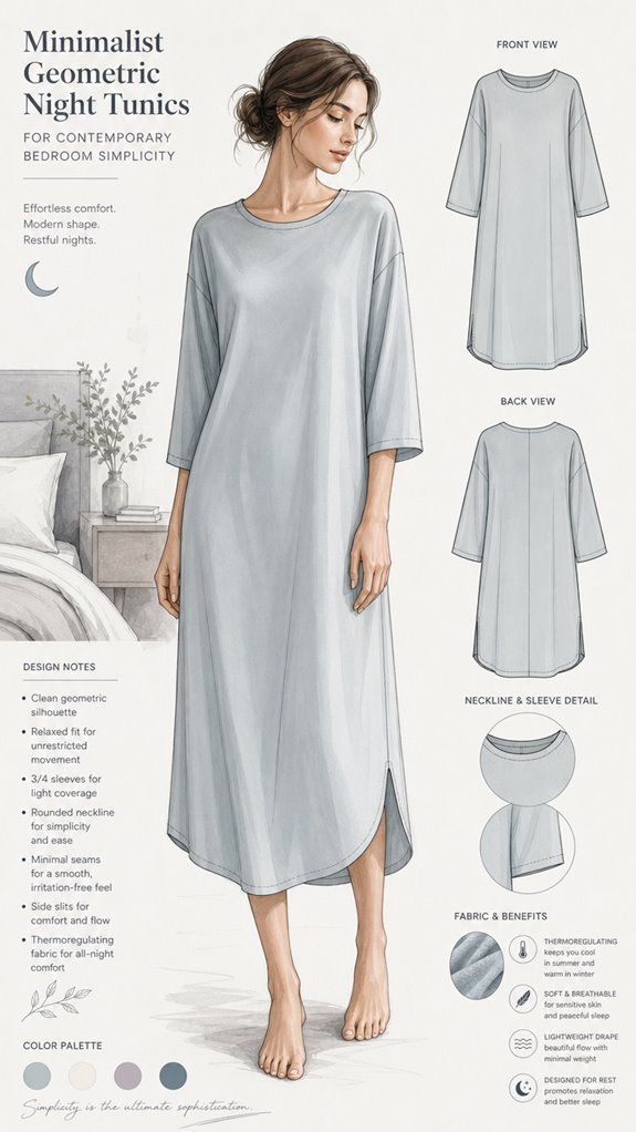 minimalist geometric night tunics simplicity