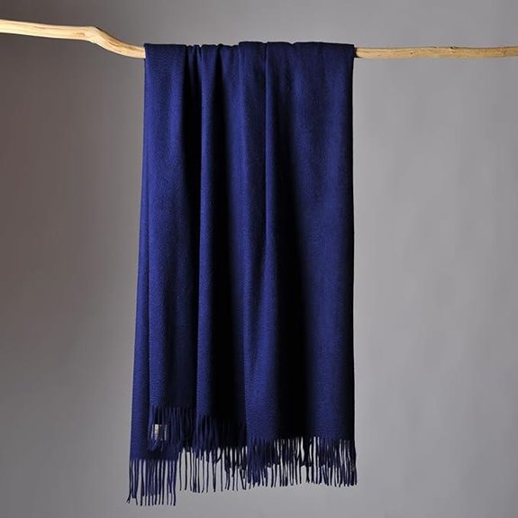 Cuddle Dreams Premium Cashmere Throw Blanket Navy