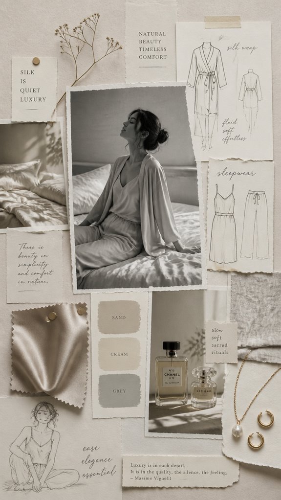 neutral silk sleepwear elegance