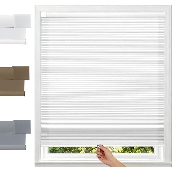No Drill Cordless Honeycomb Cellular Shade Blinds