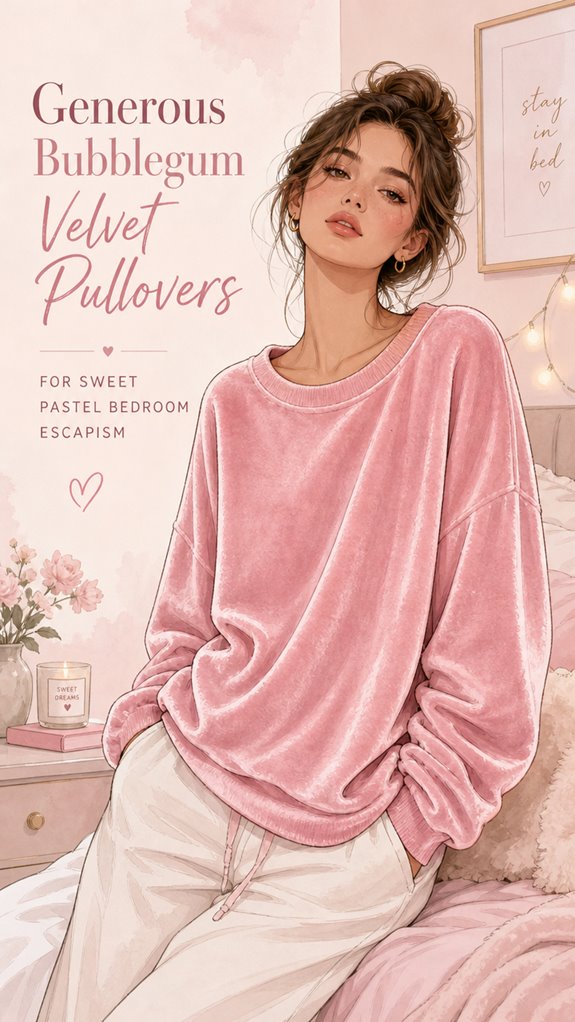 pastel velvet bubblegum pullovers