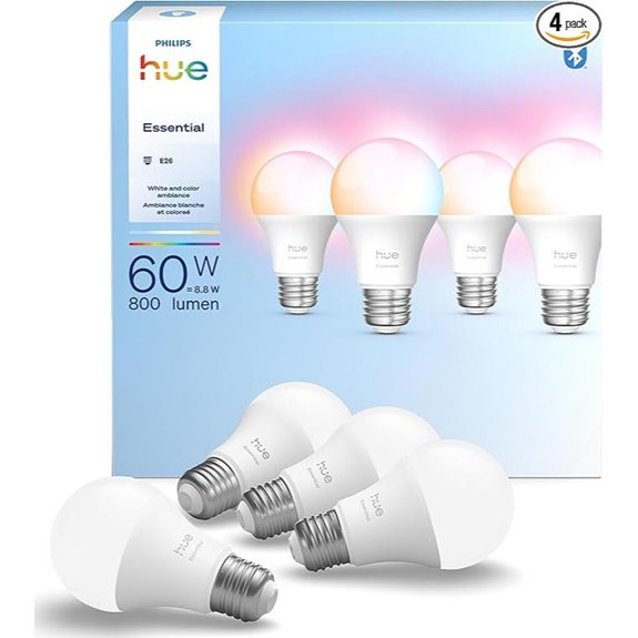Philips Hue Essential 4-Pack Smart LED Bulb