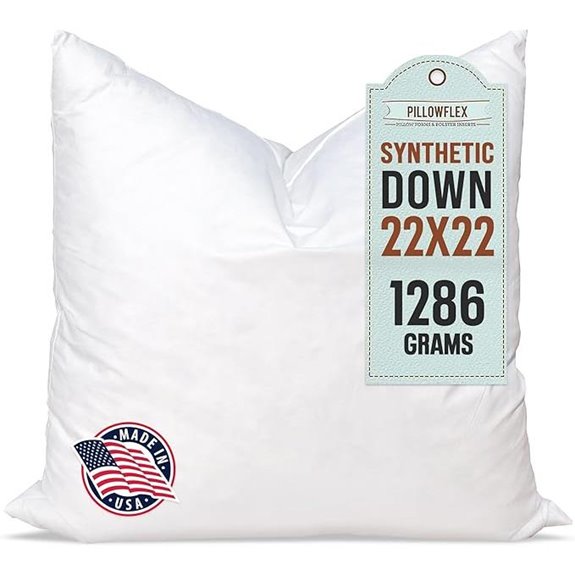 Pillowflex Synthetic Down Pillow Insert 22x22