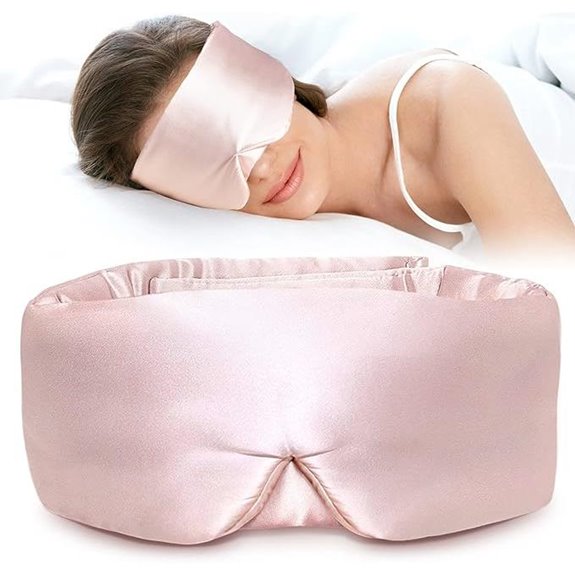 LitBear Silk Sleep Mask for Side Sleepers Pink