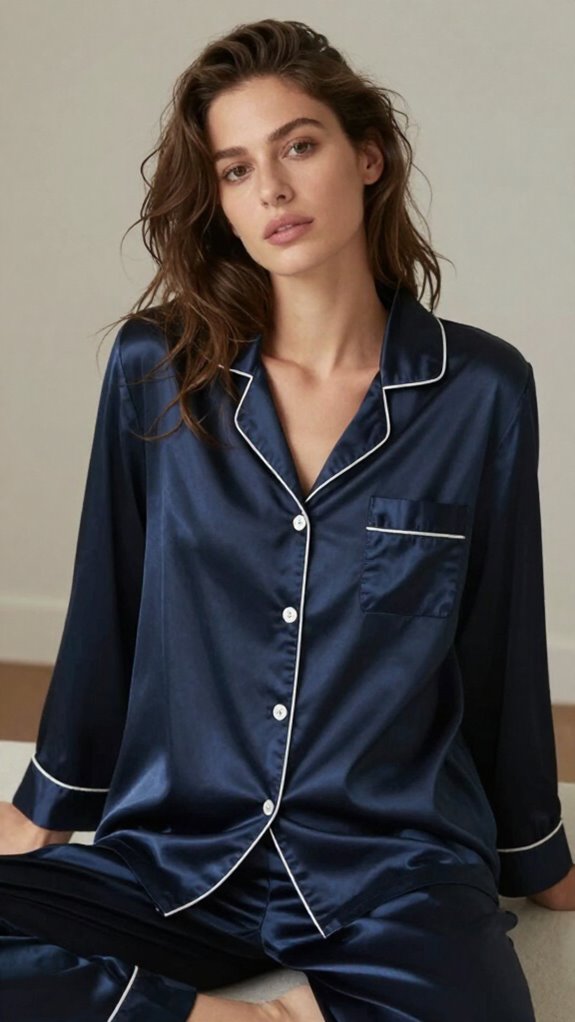 piped satin elegance