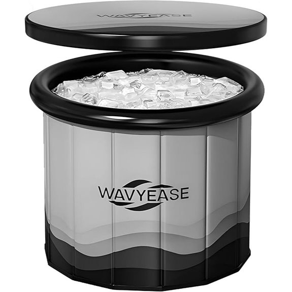 WAVYEASE Portable Cold Plunge Tub with Cover