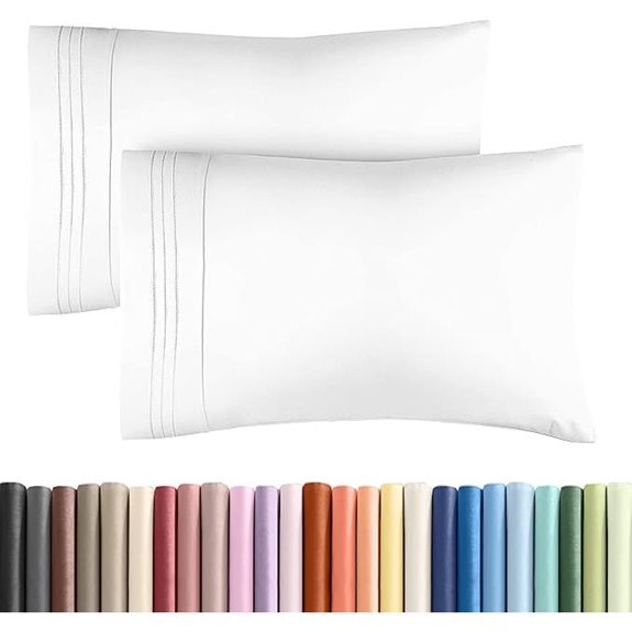 Queen Pillow Cases Set of 2 Soft Wrinkle-Resistant