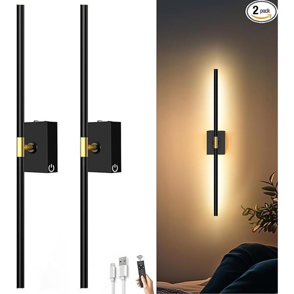 iThird Rechargeable Wall Sconces with Remote 2-Pack