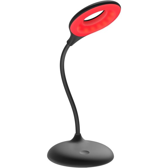 Red LED Rechargeable Touch Desk Lamp