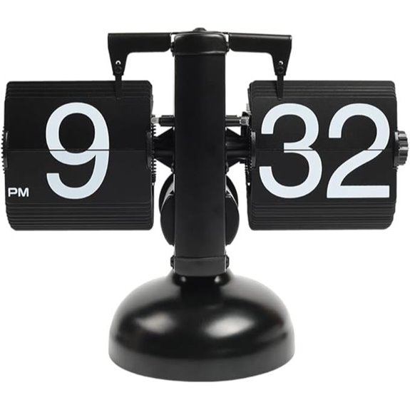mooas Flip Desk Clock – Retro Vintage Battery Operated