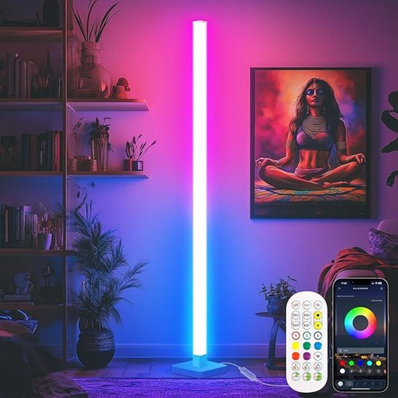ICRGB Corner Floor Lamp with Music Sync and Colors