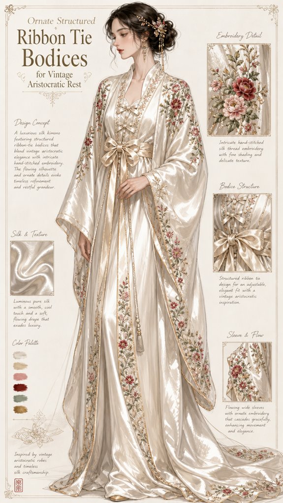 ribbon tied vintage aristocratic bodices