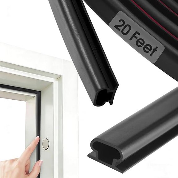 Weather Stripping Door Seal Self-Adhesive Soundproof 20Ft