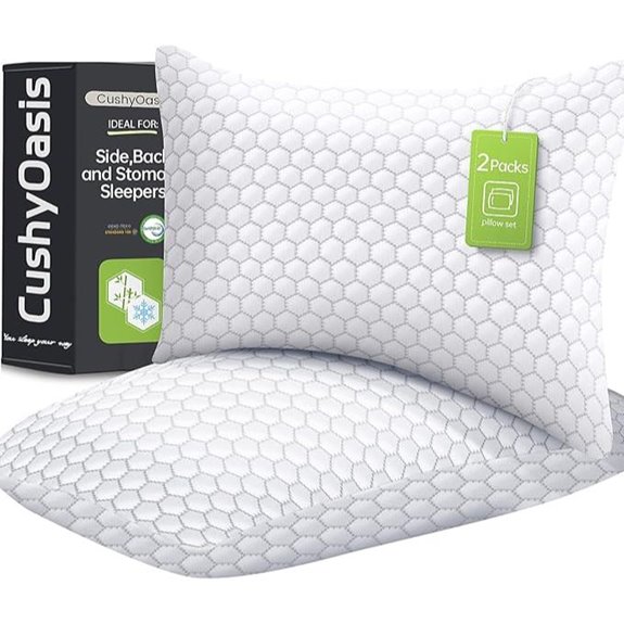 CushyOasis Shredded Memory Foam Pillows (Set of 2)