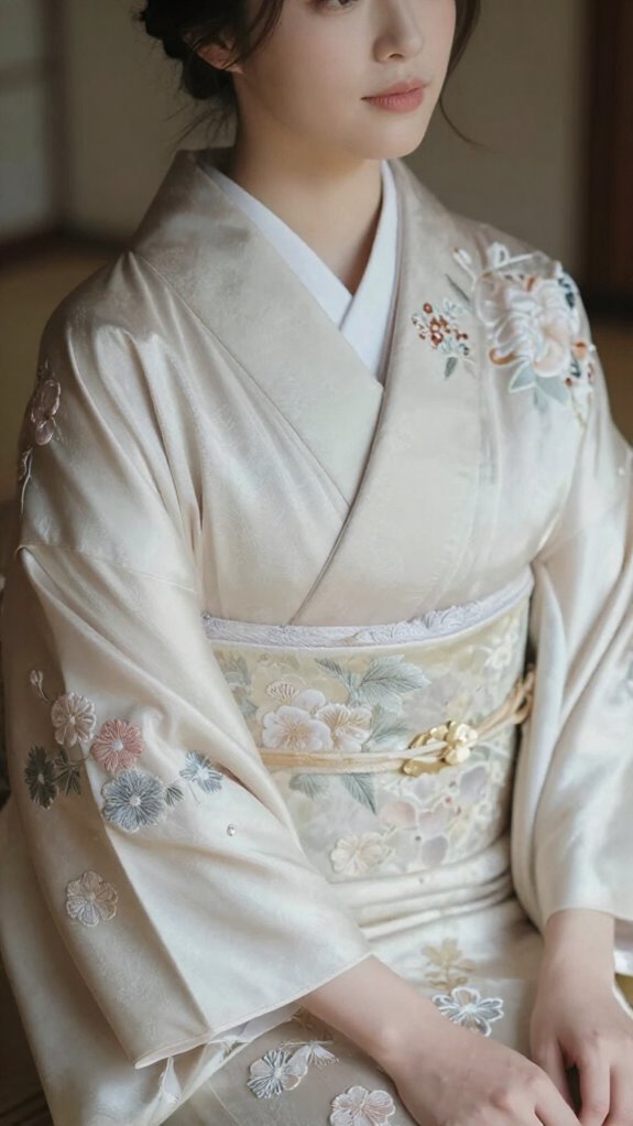 silk elegance embroidered blooms