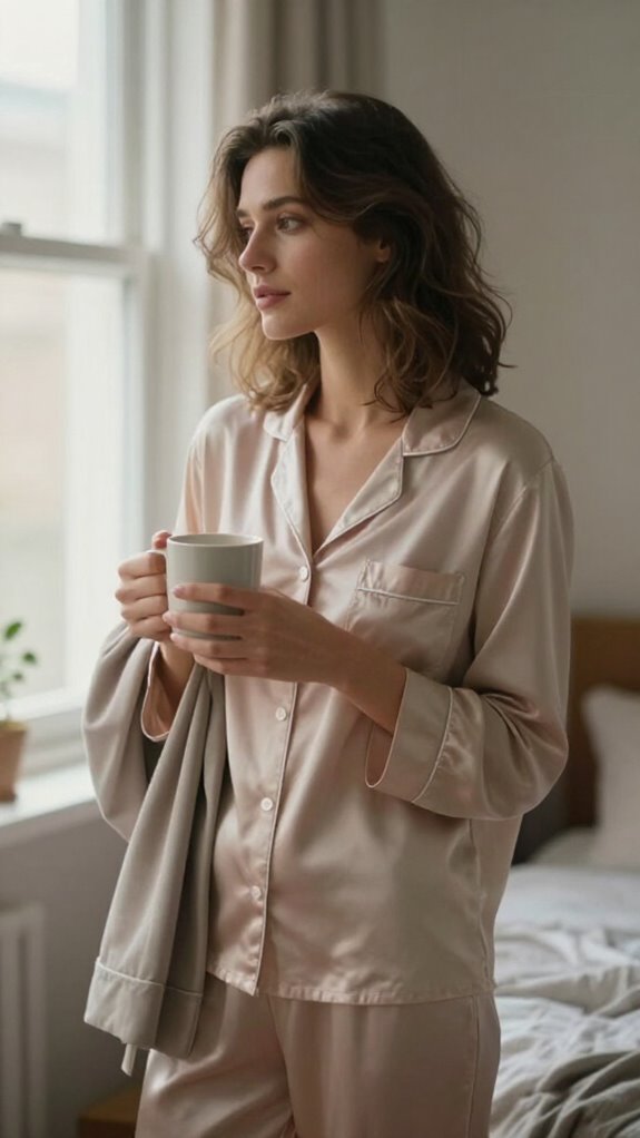 silk pajamas street style elegance