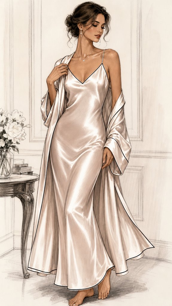 silk piped evening elegance