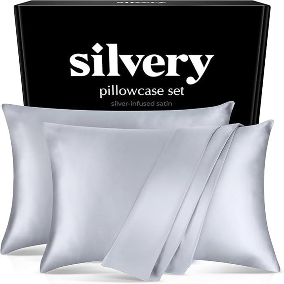 Silver Infused Satin Pillowcases Set (2 Pack)