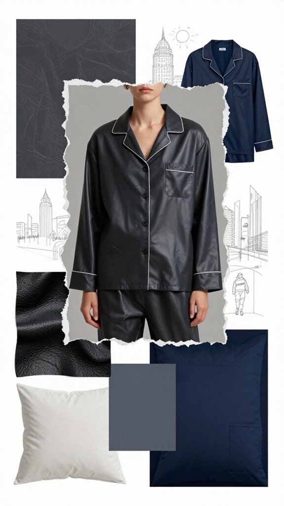 sleek dark textured fashion