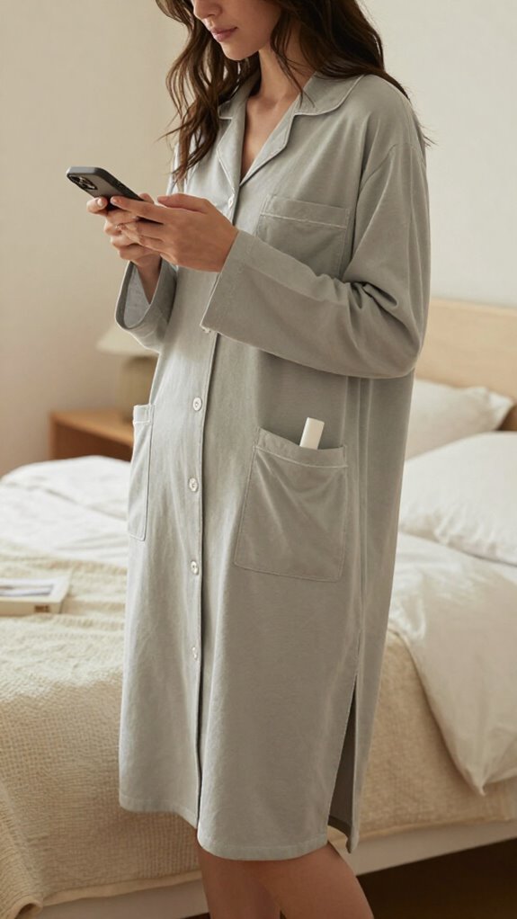 sleepwear with deep pockets