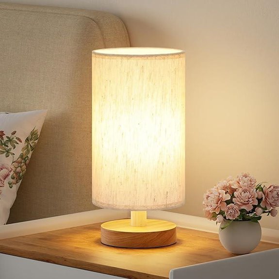 Fenmzee Small Bedside Lamp with Inline Control