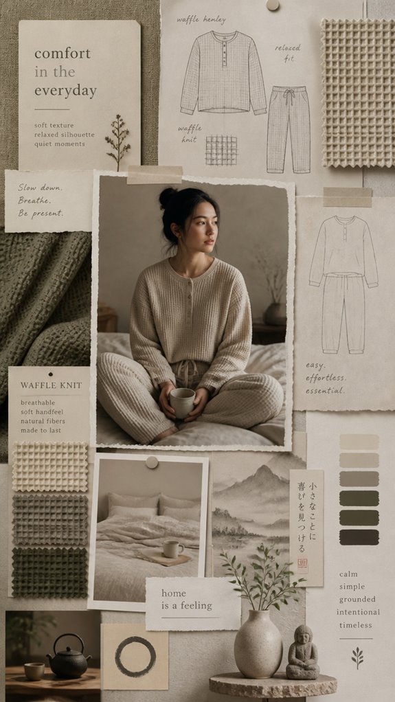 soft breathable waffle knit comfort