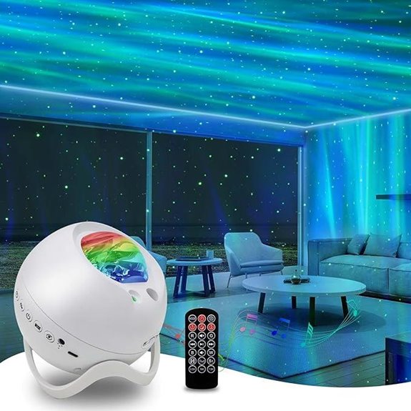 HERHOTER Star Projector with Bluetooth Speaker and Remote