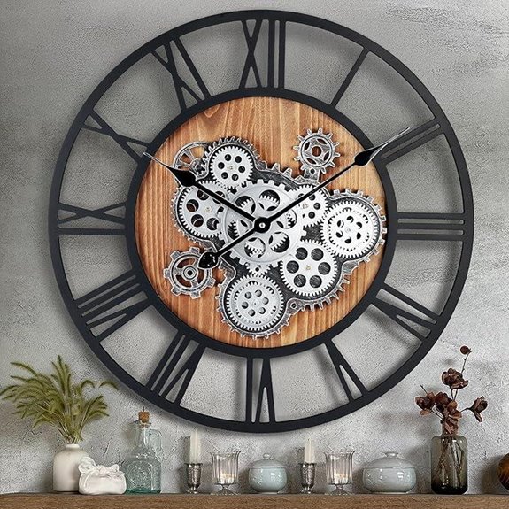 Lafocuse 23 Steampunk Gear Wall Clock