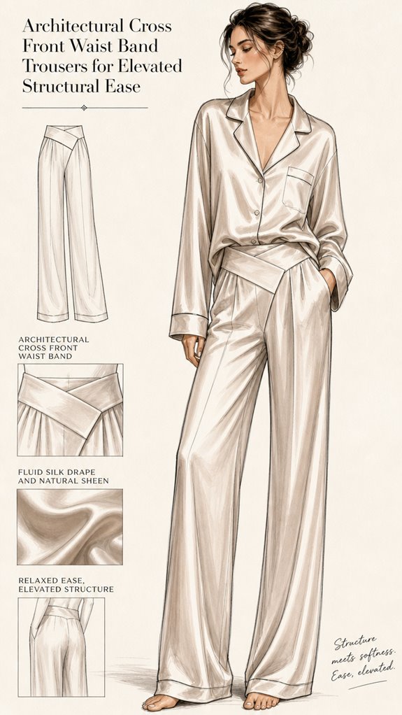 stylish structural waist trousers