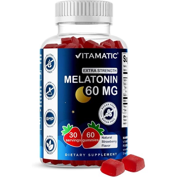 Vitamatic Sugar-Free Melatonin Gummies 60mg 60 Count