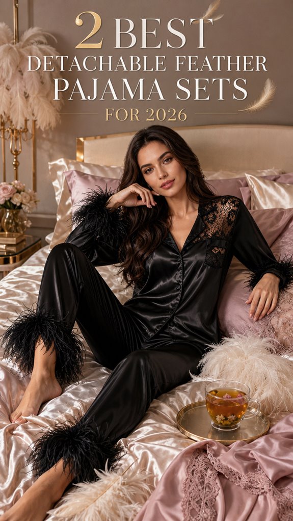 top detachable feather pajamas