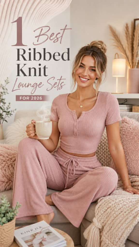 top ribbed knit sets