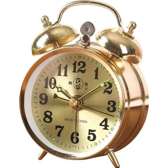 Vintage Mechanical Alarm Clock with Twin Bell