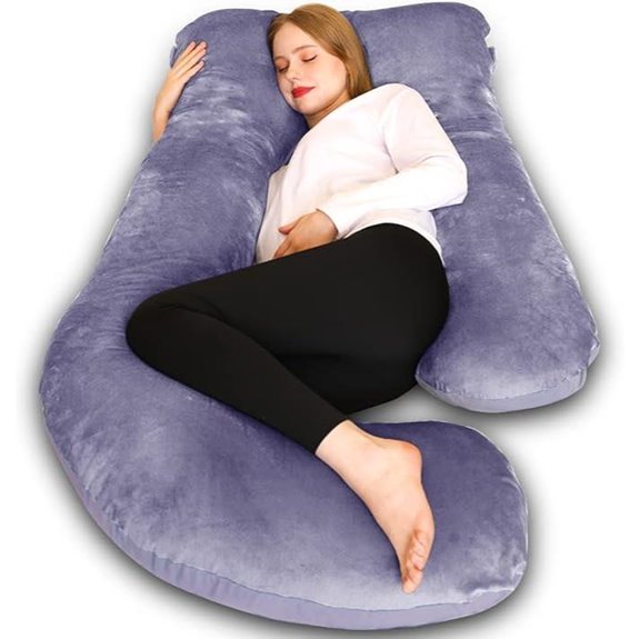 Pregnancy U-Shaped Body Pillow with Removable Cover