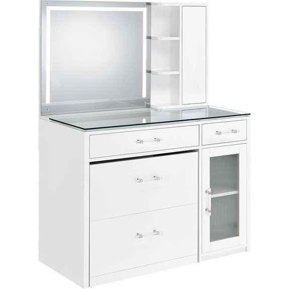 Flora 2-Drawer Vanity Set with LED Mirror